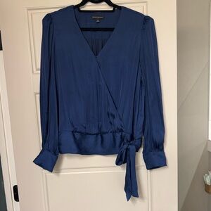 Banana Republic Satin Wrap Top